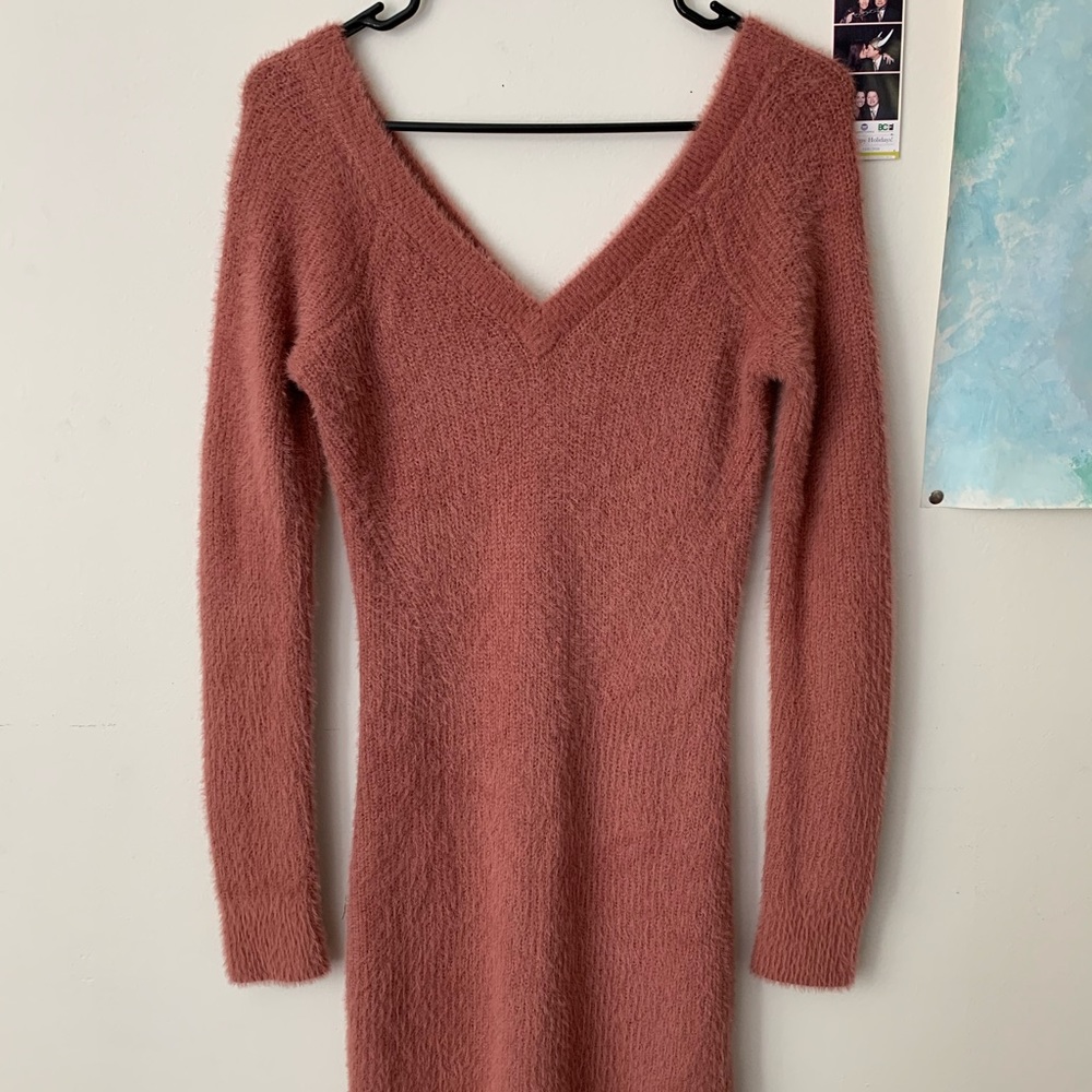 Fitted sweater dress